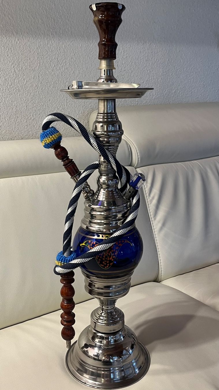 Narghilé: Shisha Wasserpfeiffe neu Blau/silber – Nuovo (secondo la descrizione) da Roggwil TG venduto da Jolivon63