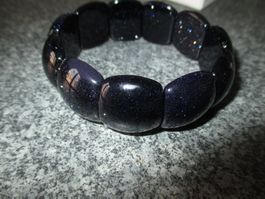 BLUE GOLDSTONE EDELSTEIN ELASTARMBAND CA 20CM