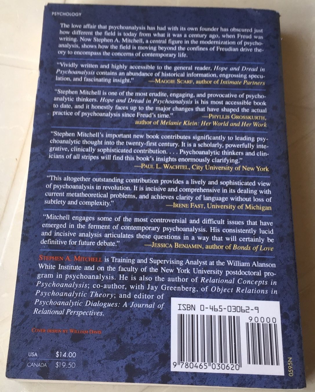 Libri: Hope & Dread in Psychoanalysis Stephen A Mitchell Psychology – Usato da Genève venduto da Cockattoo 1