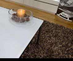 Hochflor Teppich braun meliert gebraucht im guter Zustand