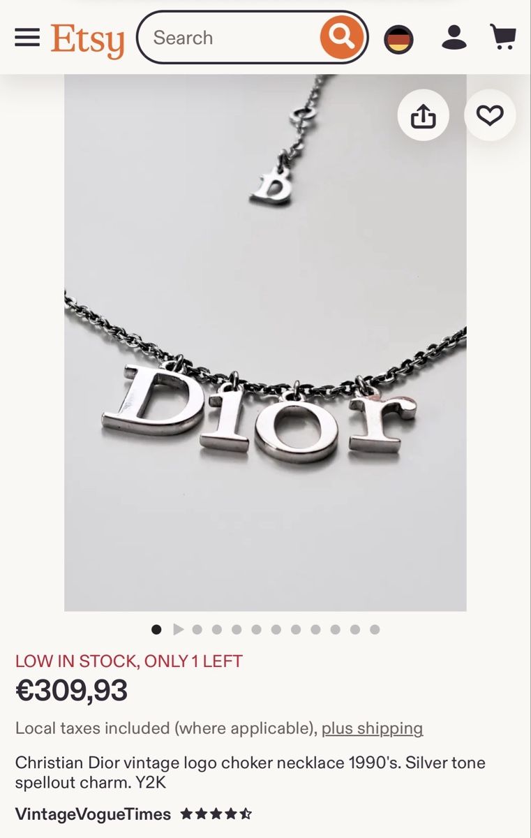 Dior Catenine: DIOR Logo Necklace Circa 1990-2000 – Usato da Winterthur venduto da Atelier.W 1