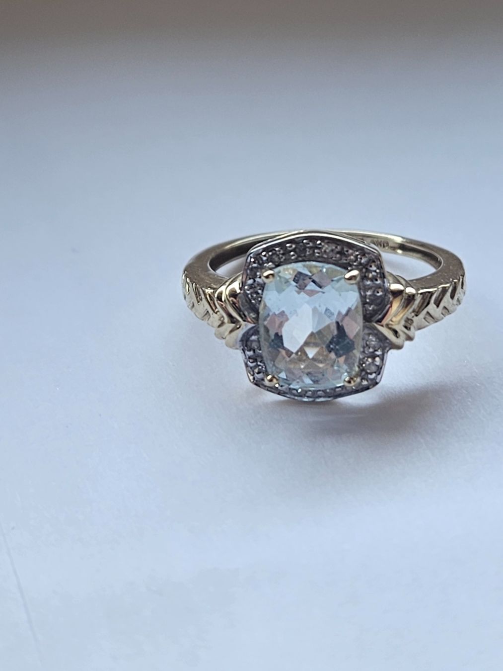 Anelli: 585 Gold Ring Aquamarin & Diamanten – Usato da Binningen venduto da lieblingsstyle 5