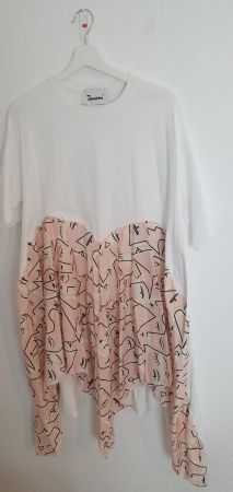 T-Shirt Kleid mit Print XL