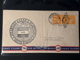 Erstflug Brief 1938 AM35 nach Anchorage, Alaska