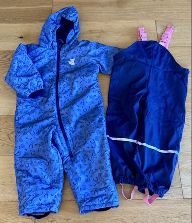 Combinaison et pantalon imperméable enfant bleu taille 98