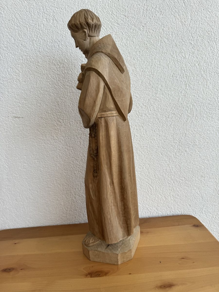 Skulpturen & Statuen: Holzfigur heiliger Antonius mit Kind 45 cm schnitzerei – Gebraucht aus Morges von SevArt 3