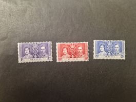3 seltene St. Lucia Briefmarken 1937 top Zustand!