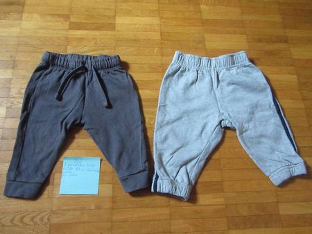 2 pentalons longs taille 86