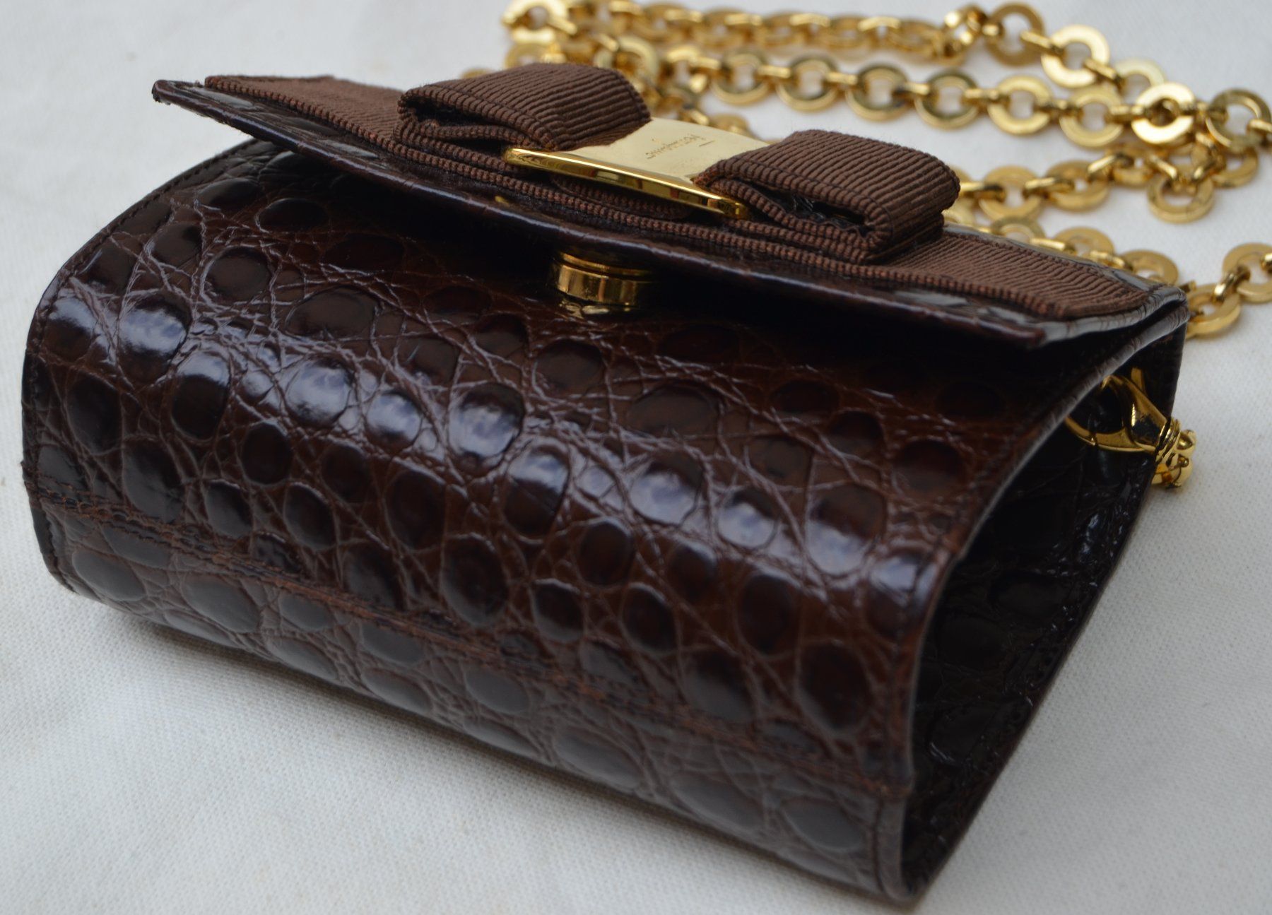 Salvatore Ferragamo Borse da donna: Salvatore Ferragamo Croco Tasche / sac – Usato da Collonges venduto da Auganien 6
