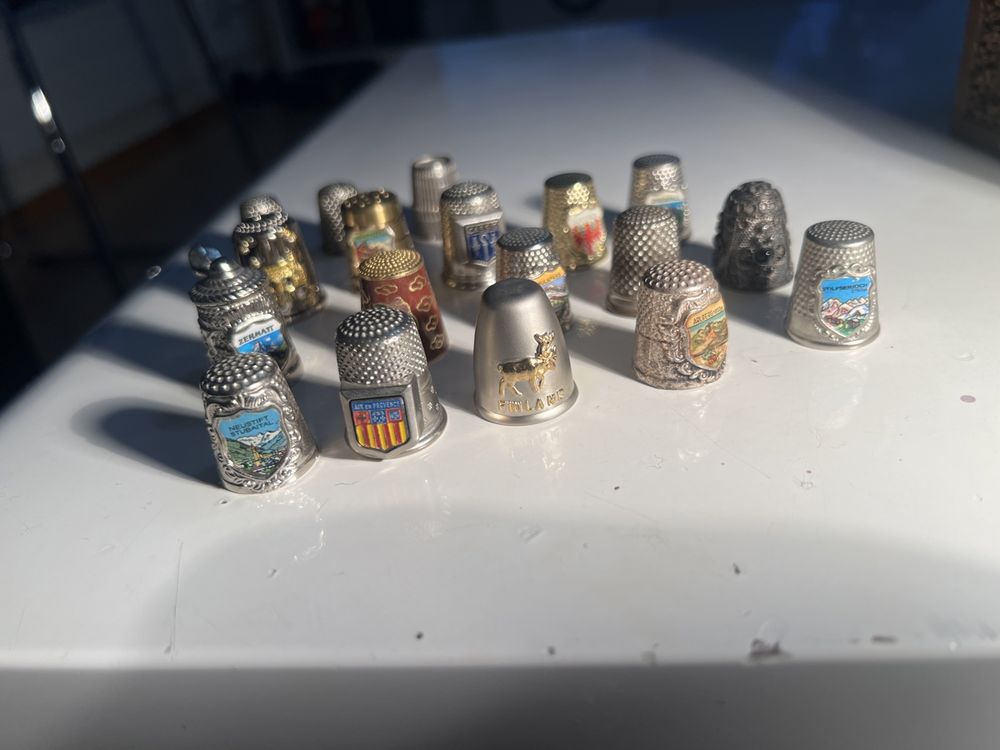 Porzellan Fingerhüte Set Weihnachtskrippe - Sammler Fingerhüte Birchcroft