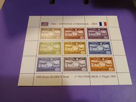 Bloc de 9 timbres Entente Cordiale 1904-2004 neuf