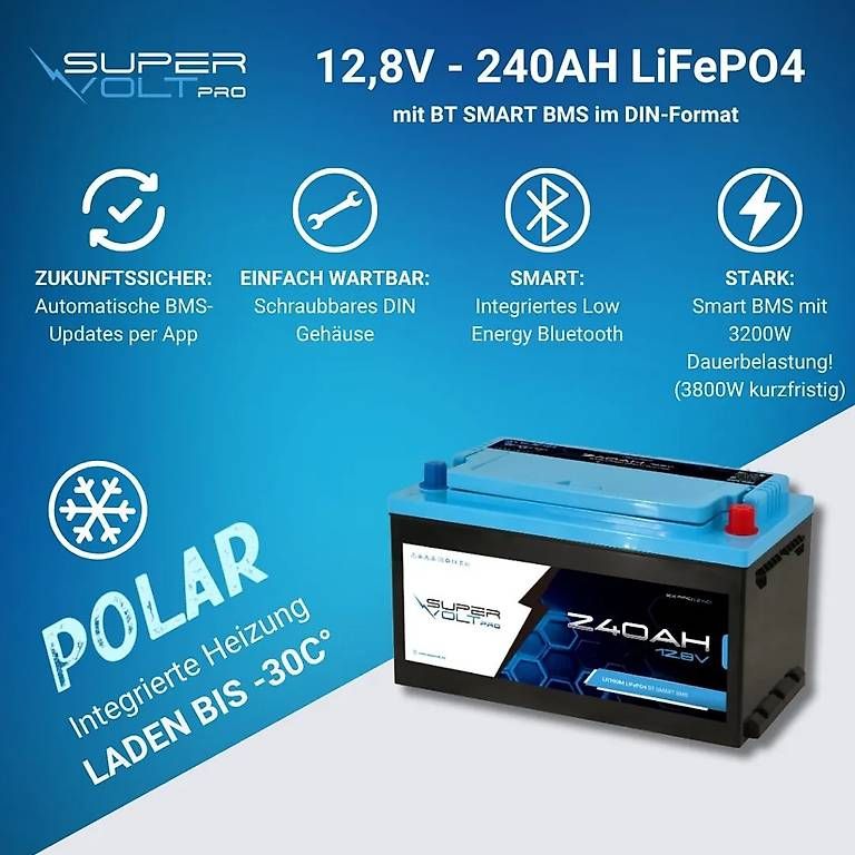 RC Kits de montage: Supervolt Pro LiFePO 12,8V 240Ah – D'occasion à Bülach par CAMPTIVITY 1