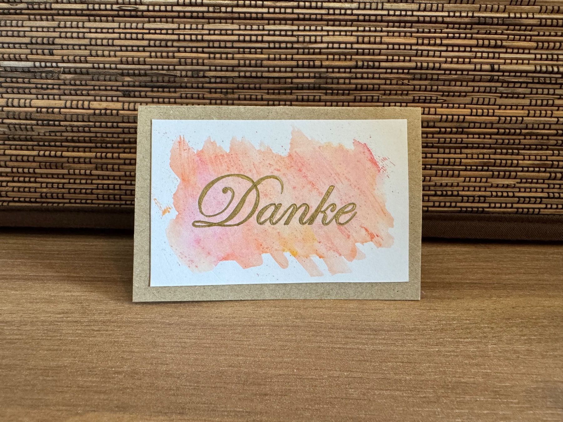 Cartoline: Mini-Karte, Danke orange/gold – Nuovo (secondo la descrizione) da Dübendorf venduto da ZiKarten