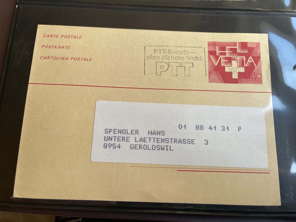 Alle Briefmarken: Alte Postkarte Helvetia 10 – Gebraucht aus Wängi von Bmo