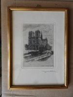 PARIS NOTRE DAME 19x14,2 GOLDIGE RAHMEN TOP ZUSTAND