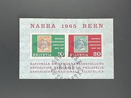 1965 Gedenkblock Briefmarkenausstellung Bern ETʘ W53