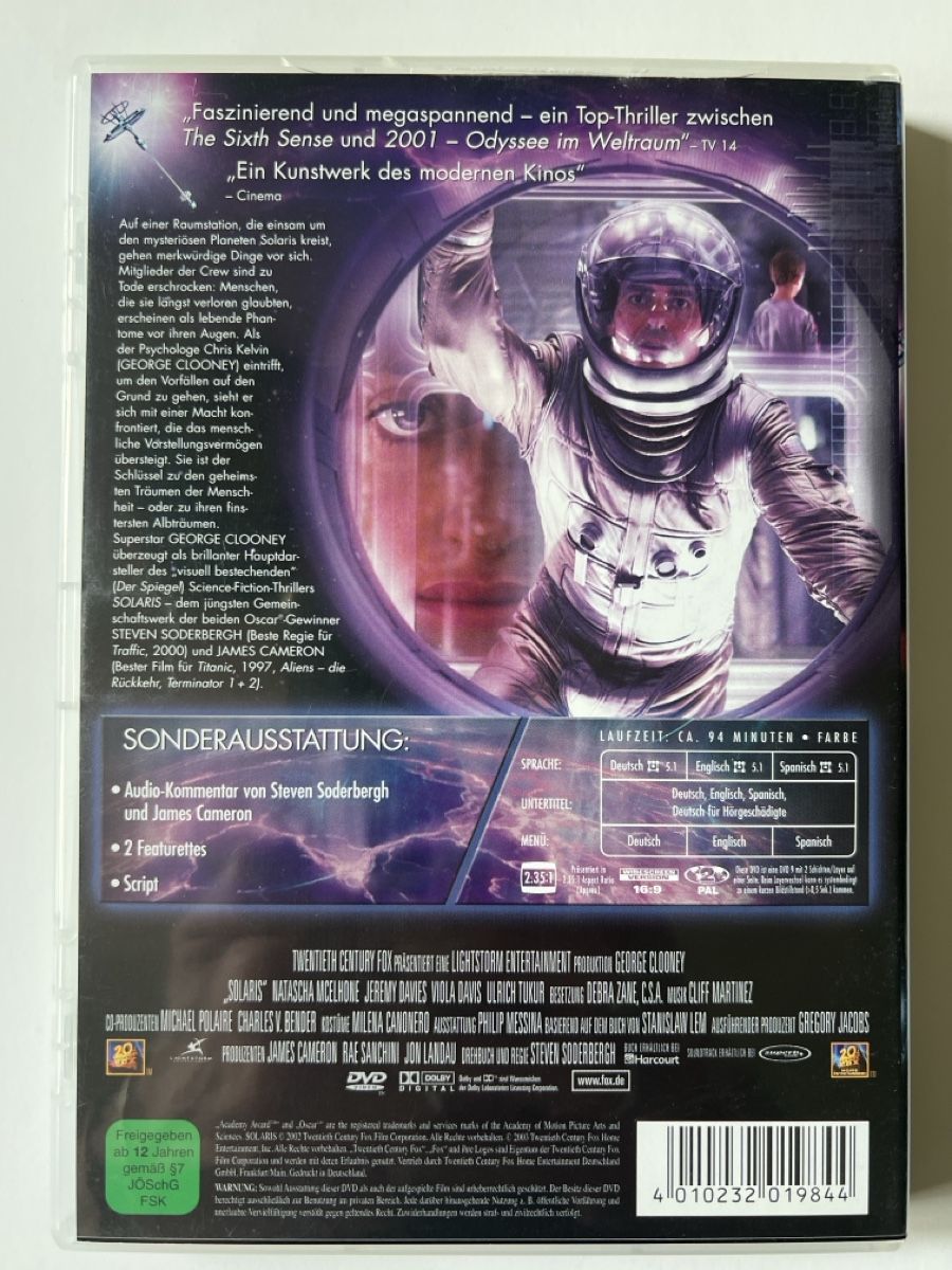 Alle DVDs: Solaris George Clooney Steven Soderbergh  – Gebraucht aus Luzern von nochnichtaltpapier 1