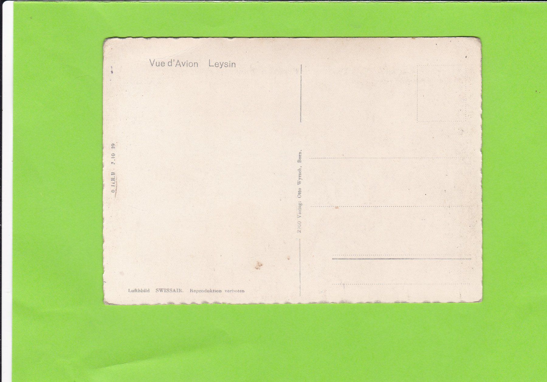 Cartoline postali: Vue d'Avion, Leysin – Usato da St. Peterzell venduto da neckertal 1
