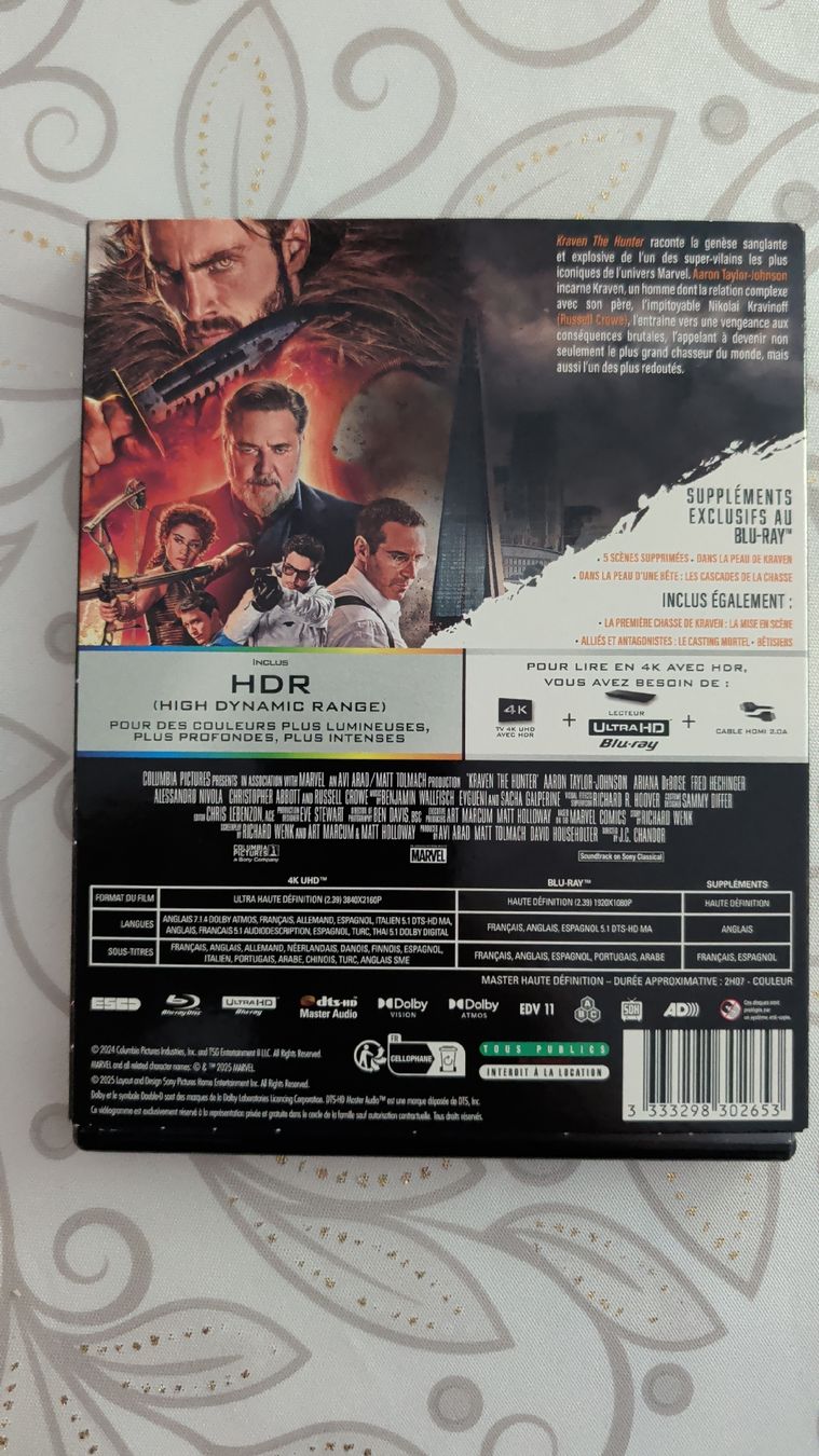 Film Kraven The Hunter 4K Ultra HD et Blu-ray neuf (Neu (gemäss ...