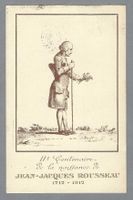 1912, GENÈVE, IIe. CENTENAIRE NAISSANCE ROUSSEAU, CARTE OFF.