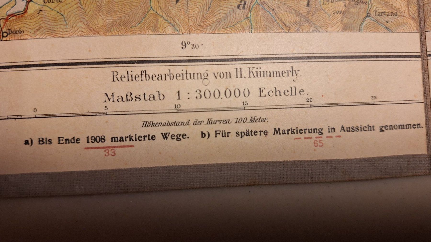 Landkarten & Atlanten: Wanderkarte von Graubünden - 1908 – Gebraucht aus Grabserberg von Sahara947 6