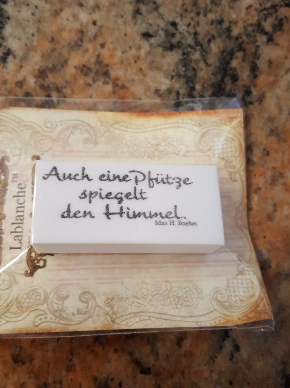Timbri: Motivstempel Sprüche von La Blanche #4 – Nuovo e nell'imballaggio originale da Würenlingen venduto da Striga