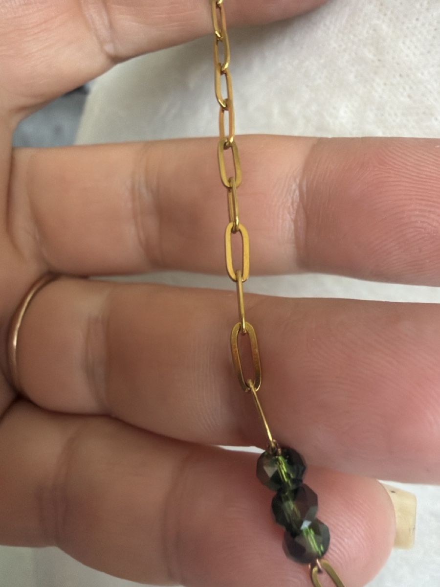 Ketten: Collier Doré Pendentif Vert Perles  Neuf – Neu (gemäss Beschreibung) aus Bouveret von dou_g8q7 3