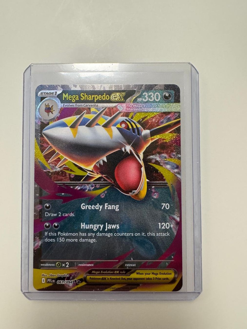 Pokémon Carte collezionabili: Mega Sharpedo ex | Double Rare | PFL 061/094 | EN – Usato da Spreitenbach venduto da Snacky96