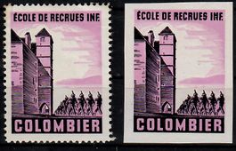 Colombier, gezähnt & geschnitten, Wit. 3/1 + 3/2