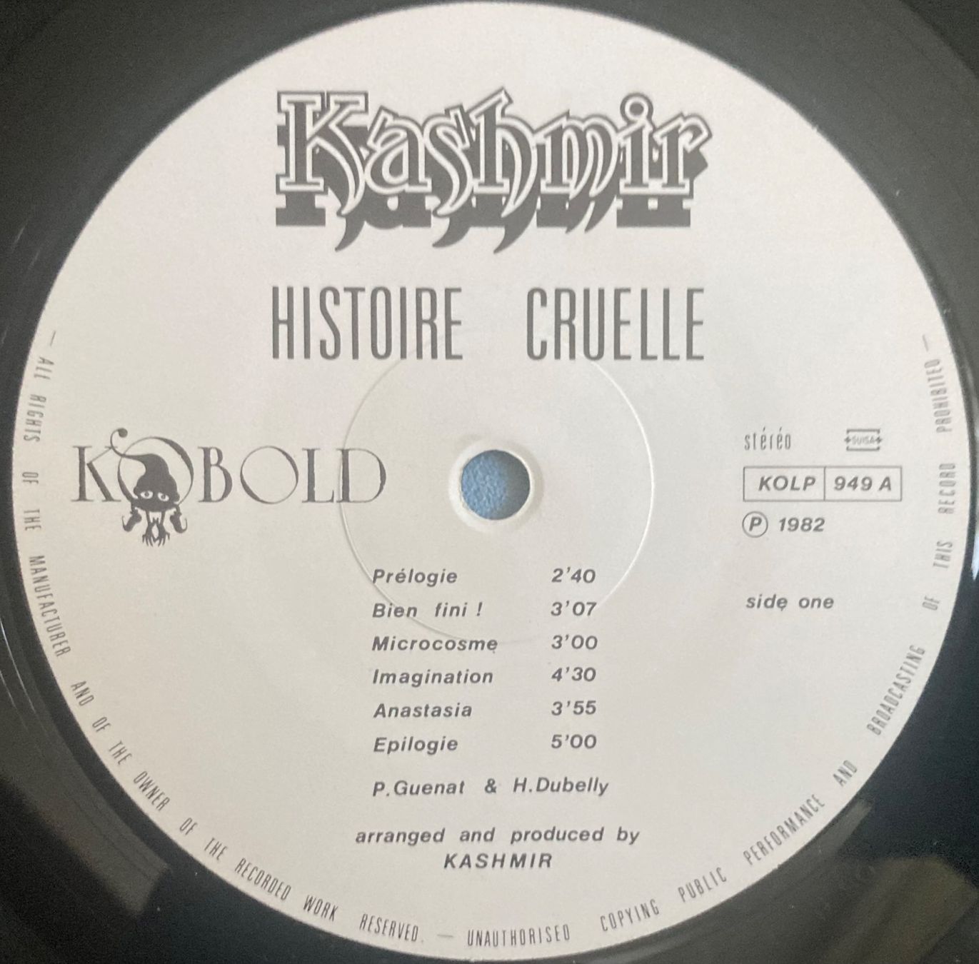 Dischi in vinile: KASHMIR - HISTOIRE CRUELLE – Usato da Poliez-Pittet venduto da Newtown-Records 2
