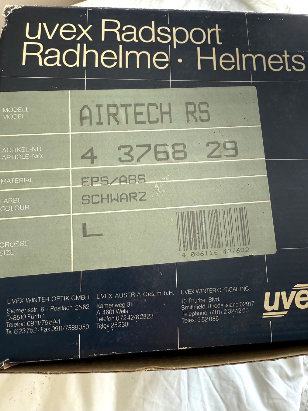 Uvex Caschi: uvex AIRTECH RS Radhelm Schwarz Grösse L – Nuovo e nell'imballaggio originale da Basel venduto da ayg_5xxk 3