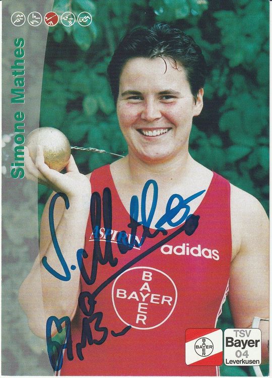 Simone Mathes / Originalautogramm, AK Kaufen auf Ricardo