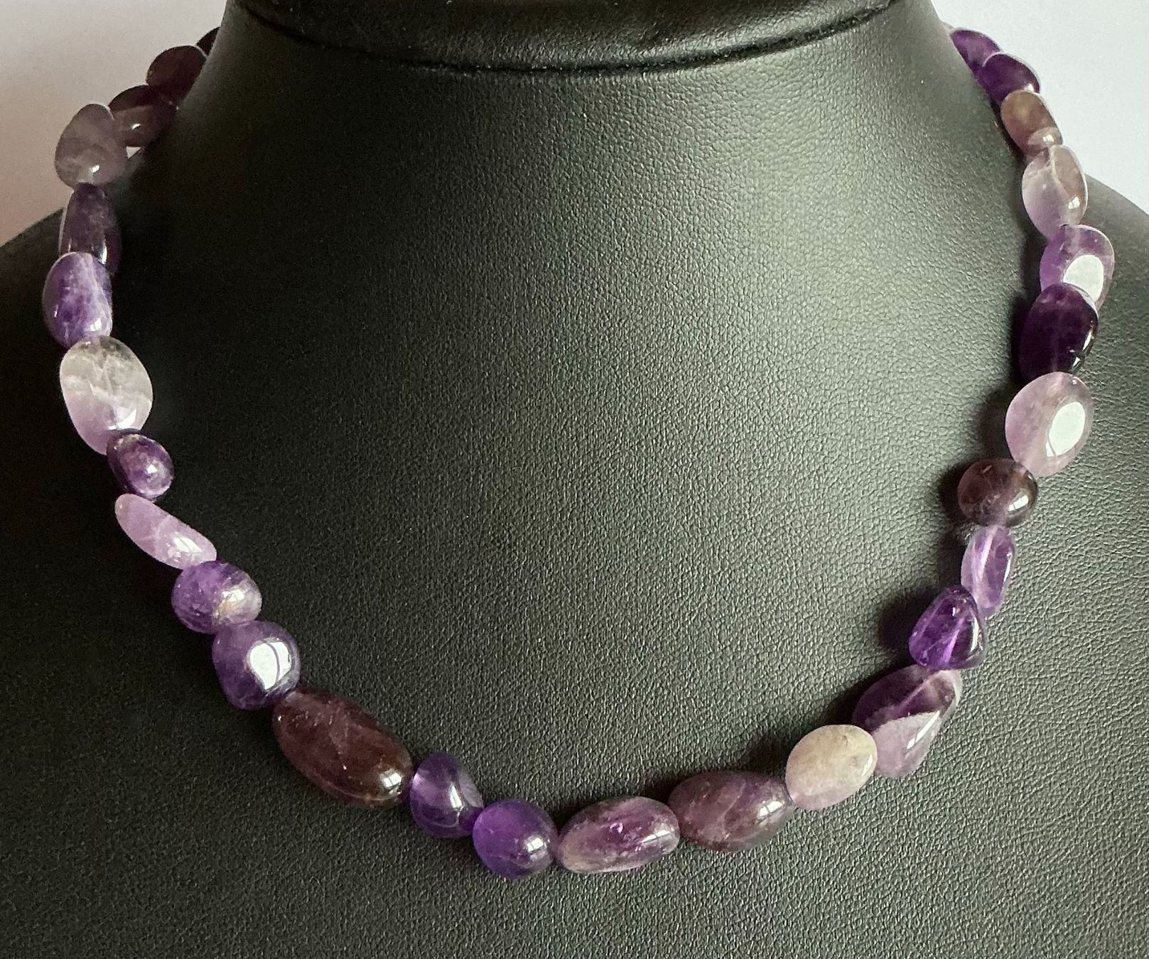 Catenine: KETTE STEINKETTE EDELSTEINKETTE ECHTER AMETHYST 100% ECHT – Nuovo e nell'imballaggio originale da Berg TG venduto da magginello 2