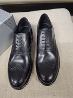 Elegante Silany Lederschuhe 43.5 Schwarz Neu Handgemacht 