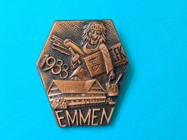 Fasnachts Plakette Emmen Kupfer 1988 (y341)