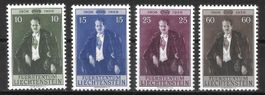 Liechtenstein Serie 292-295 ** Fürst Franz Jos. II 31.7.1956