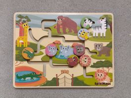 Schiebe-Labyrinth Zoo holz Spielzeug