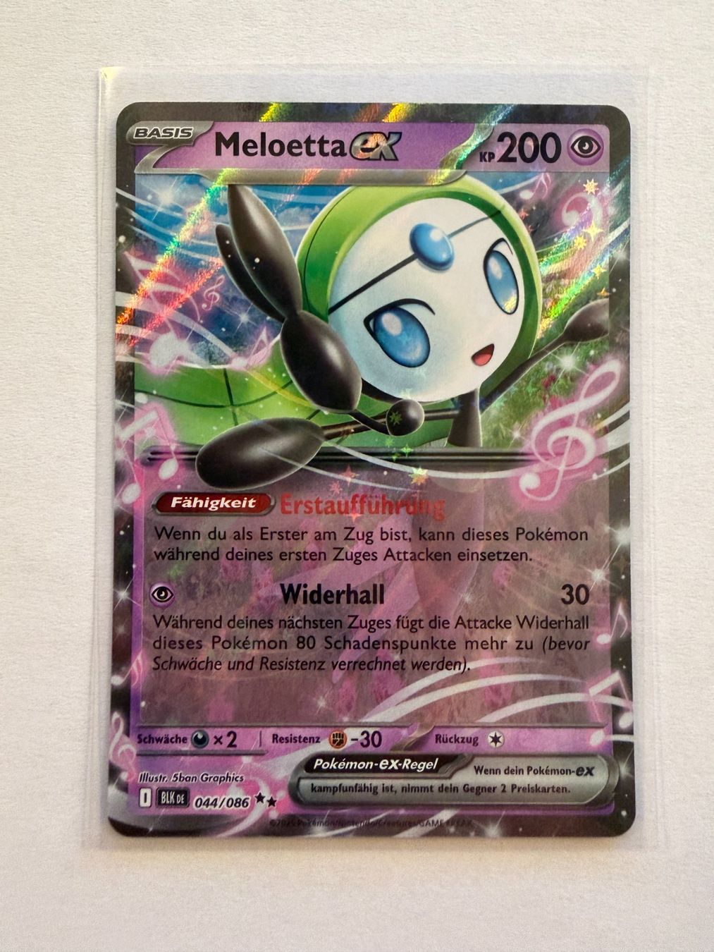 Pokémon Carte collezionabili: Pokemon Meloetta EX 044/086 Schwarze Blitze DE – Nuovo (secondo la descrizione) da Weingarten-Kalthäusern venduto da McGmavlo