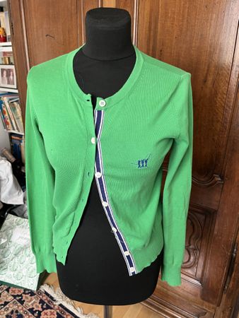 Cardigan cotone verde di Henry Cottons