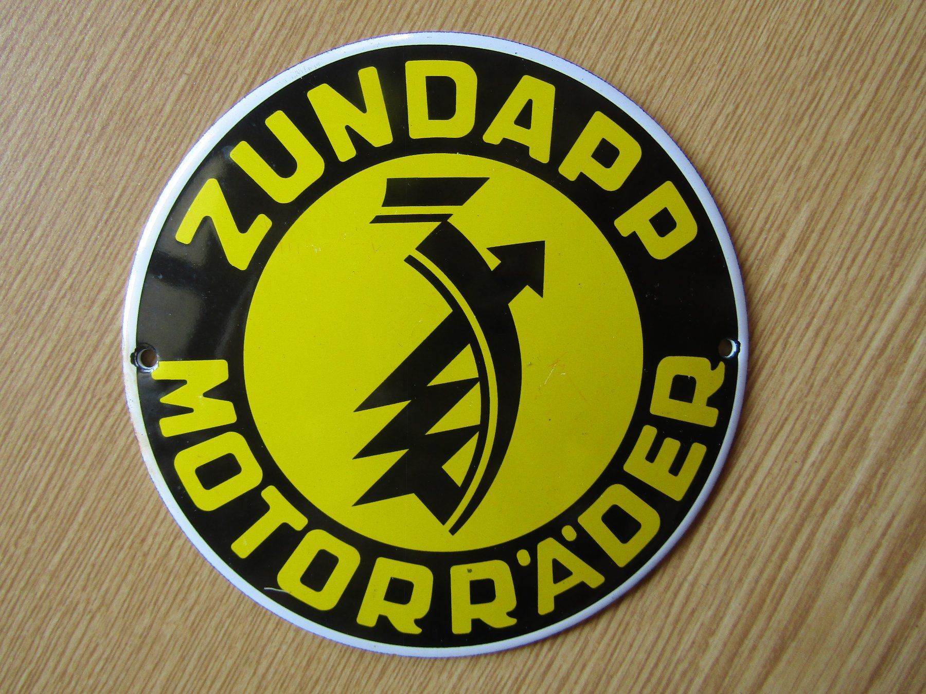 Zündapp Insegne: Emaille - Schild Zundapp Motorräder – Nuovo (secondo la descrizione) da Wädenswil venduto da tome70