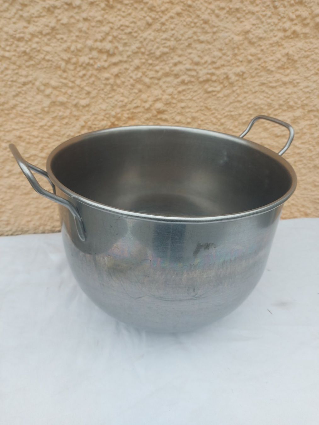 Ciotole: Grosse Chromstahlschüssel mit Griffen  35x28cm – Usato da Rheinau venduto da profitronic.shop