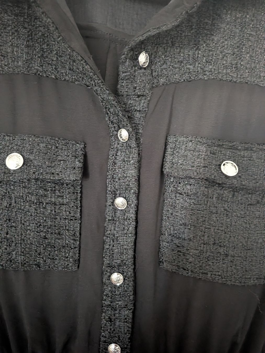 Morgan Robes: Morgan black tweed dress – Neuf (Voir description) à Morges par dhi_y2qk 2
