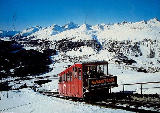 Cartoline postali: PONTRESINA Muottas Muragl-Bahn – Usato da Jona venduto da philajona