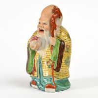 Kleine Porzellan Figur des Shoulao , China 1. Hälfte 20. Jh.