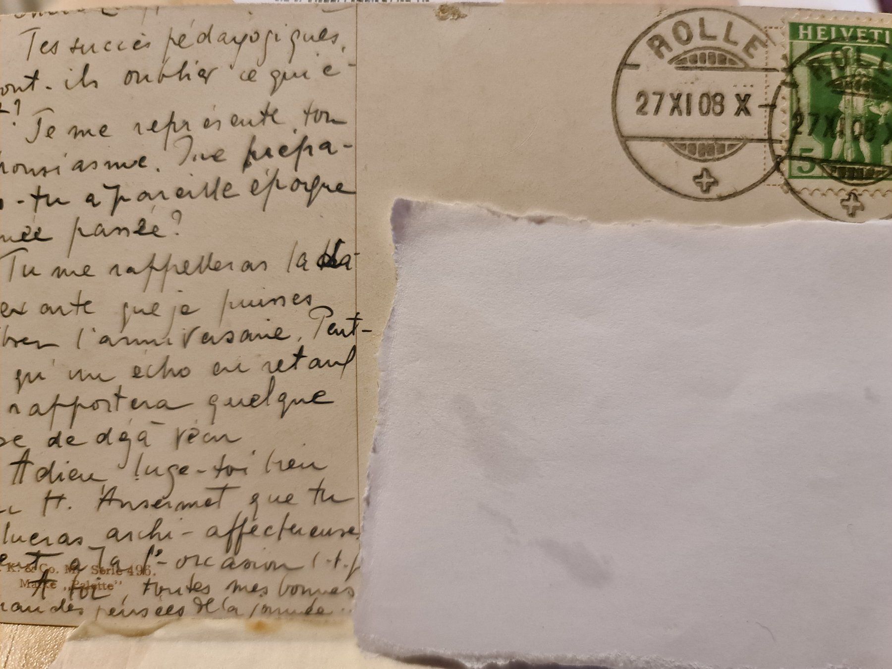Ansichtskarten: Ansichtskarte Hirsch mit Briefmarke 1908 – Gebraucht aus Dintikon von Vexi 1