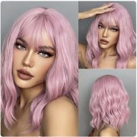 🎯NEU Bobschnitt synthetische Perücken, pink