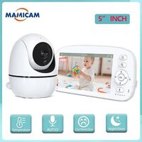 Video-Babyphone mit 5-Zoll Bildschirm, Schwenk,Neigefunkt