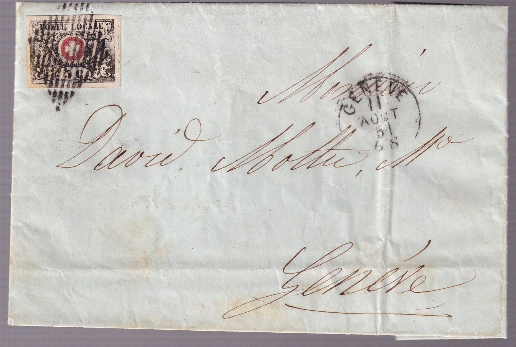 Tutti i francobolli: 1851 -GENF UEBERGANGSPERIODE Zst.Nr.10 – Usato da geneve venduto da philatelie-marchand