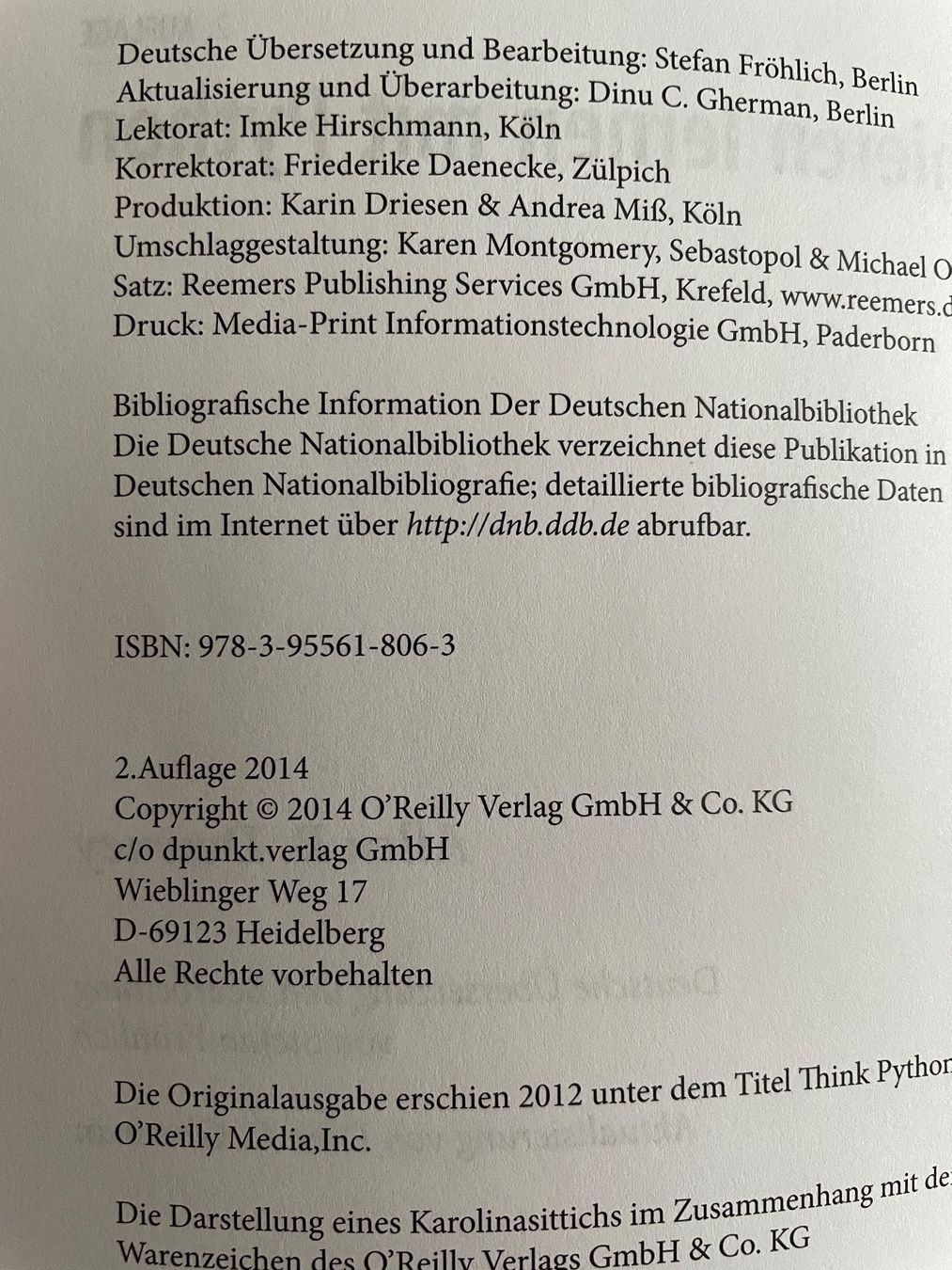 Bücher: Programmieren lernen mit Python – Gebraucht aus Aarau Rohr von  1