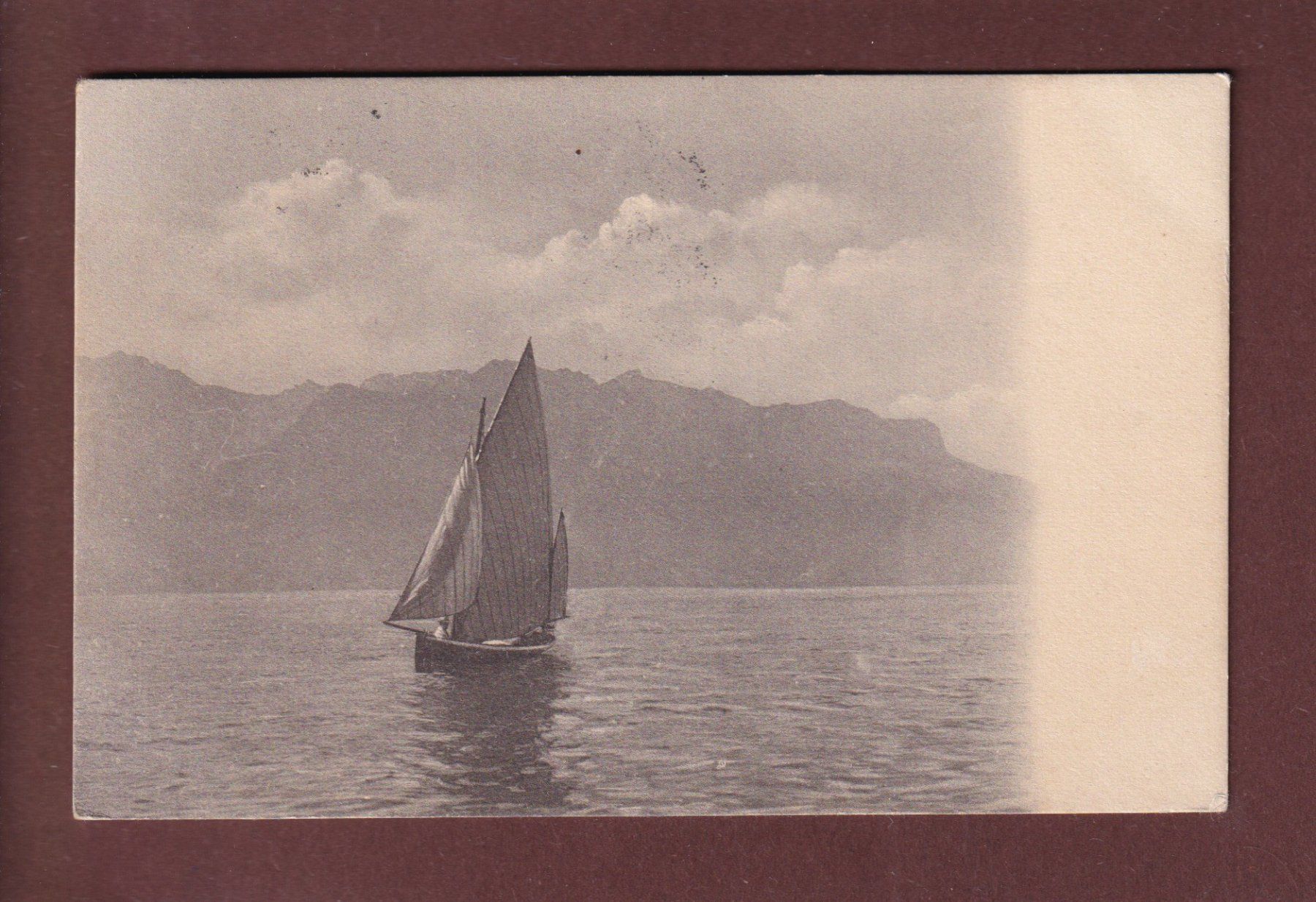 Cartoline postali: VOILIER sur la Lac Léman - 1908 – Usato da Pully venduto da nicecards